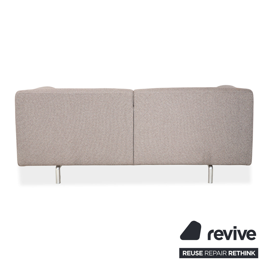 Cassina Met 250 Fabric Two-Seater Grey Sofa Couch