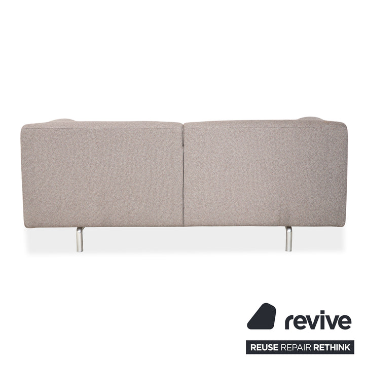 Cassina Met 250 Fabric Two-Seater Grey Sofa Couch