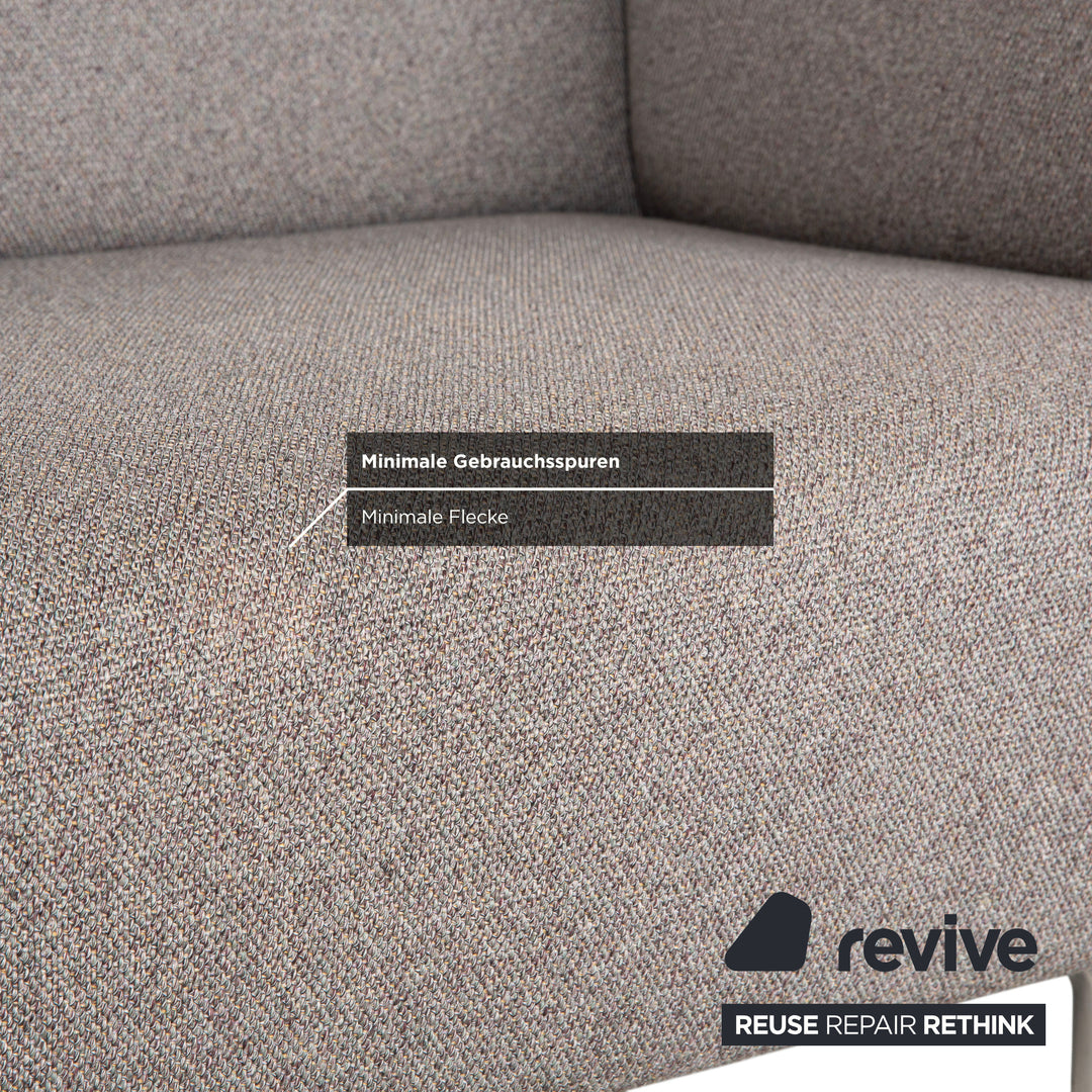 Canapé deux places Cassina Met 250 en tissu gris beige