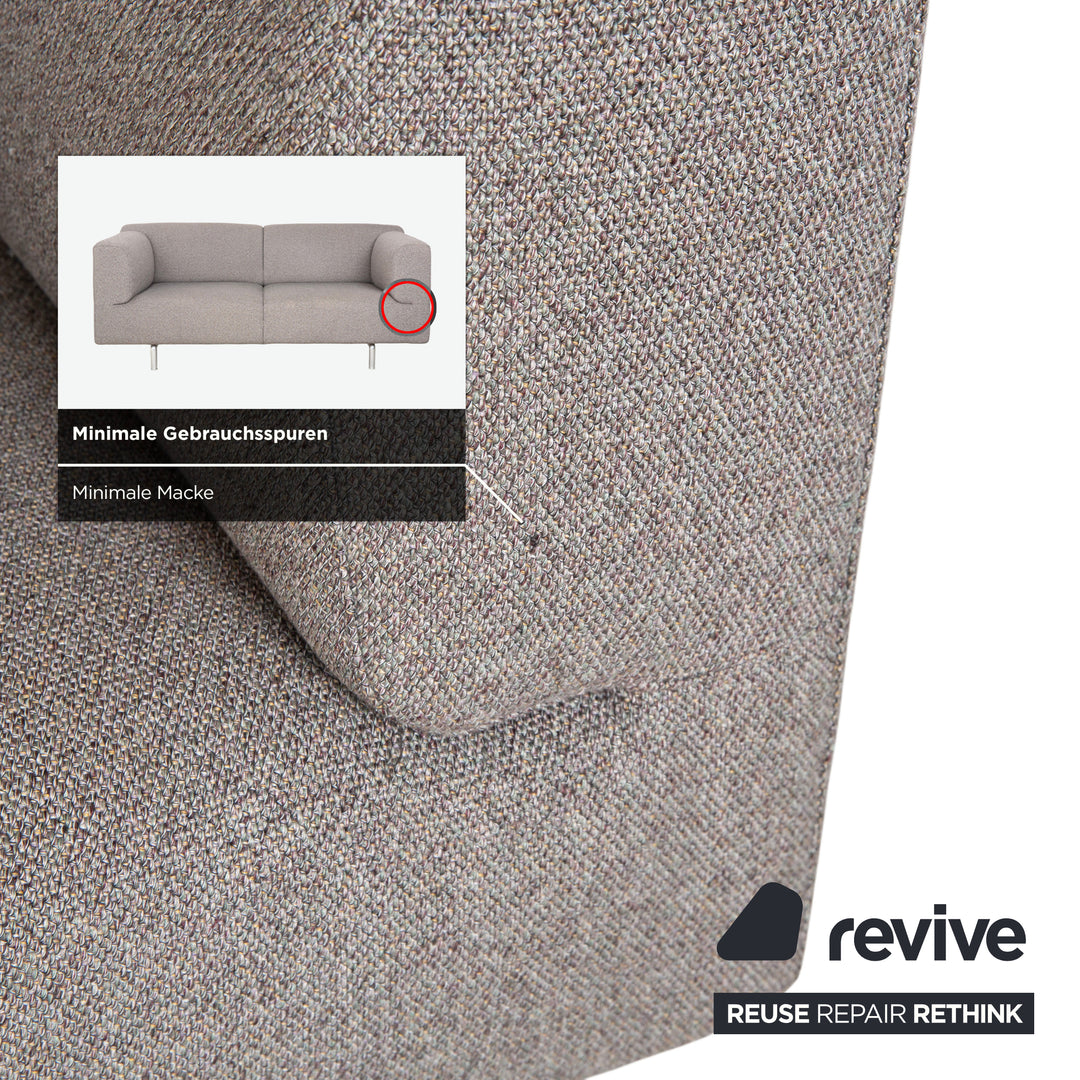 Canapé deux places Cassina Met 250 en tissu gris beige