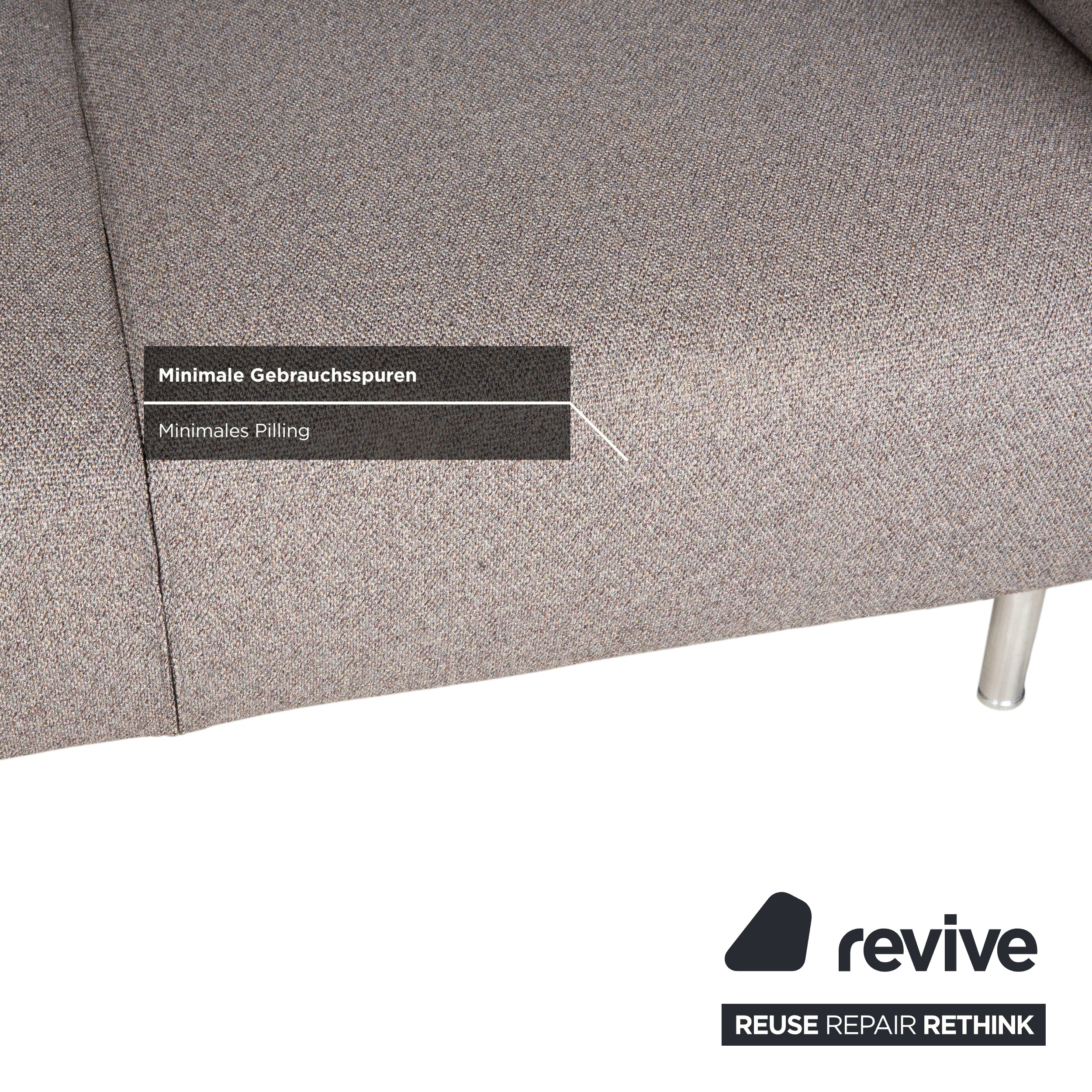 Cassina Met 250 Stoff Zweisitzer Grau Beige Sofa Couch