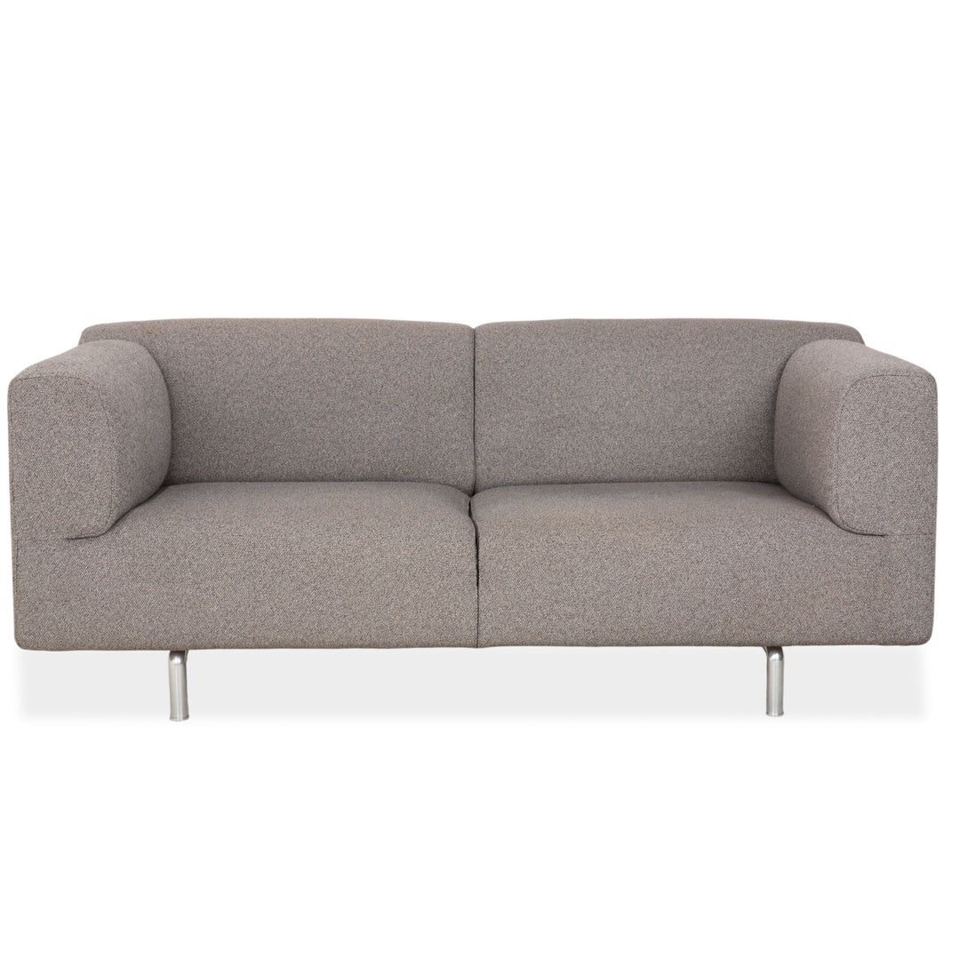 Cassina Met 250 Fabric Two-Seater Grey Sofa Couch