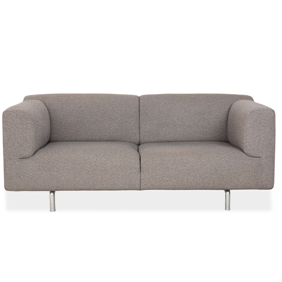 Cassina Met 250 Fabric Two-Seater Grey Sofa Couch