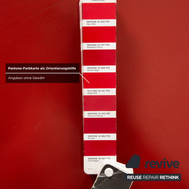 Chaise longue en cuir Cassina Met rouge