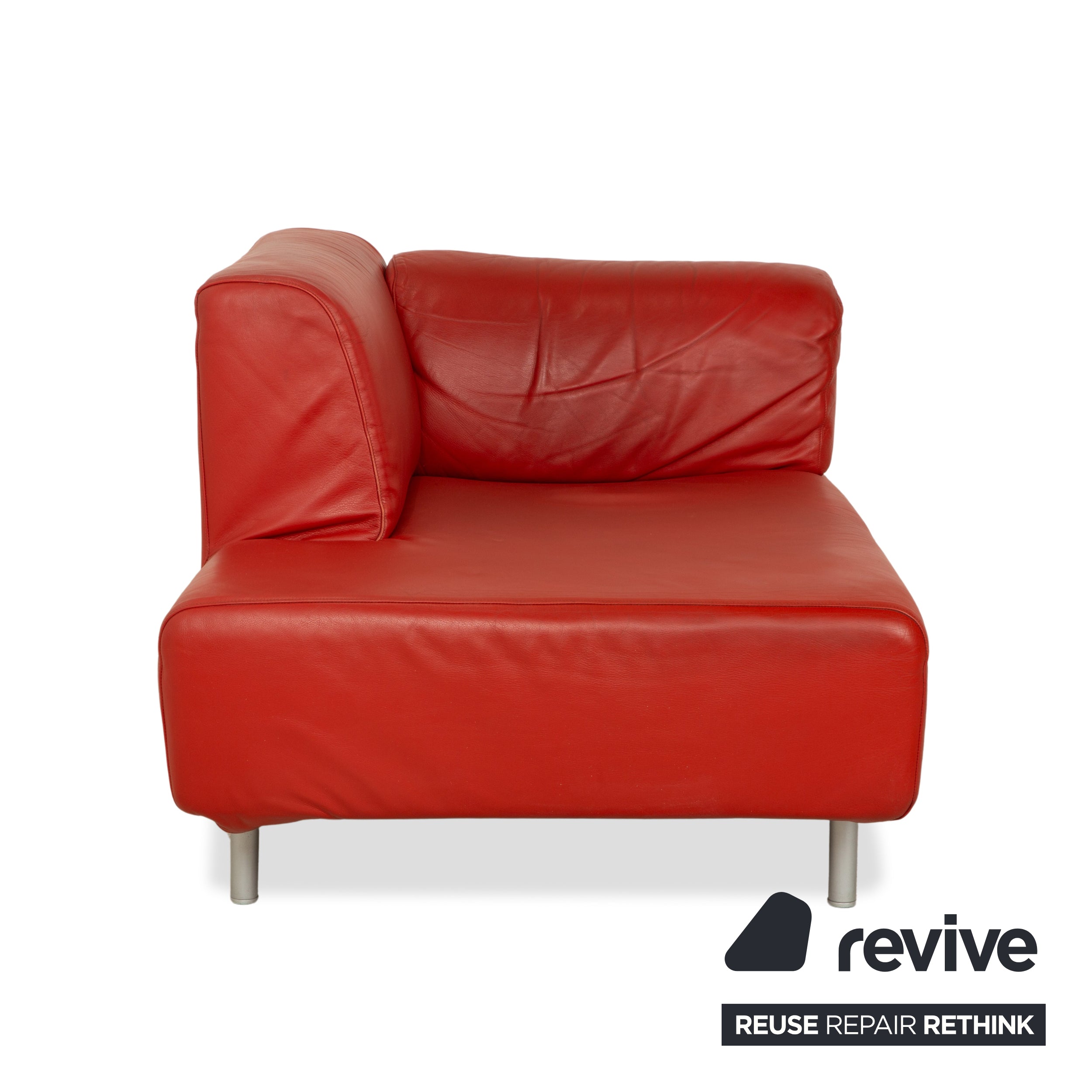 Chaise longue en cuir Cassina Met rouge