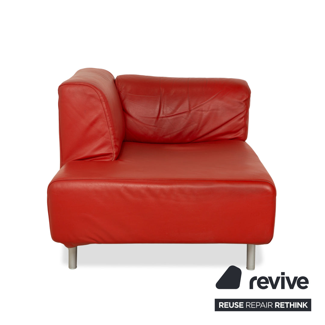 Chaise longue en cuir Cassina Met rouge