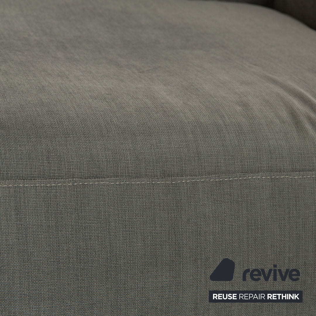Canapé trois places Cassina Mex Cube en tissu gris bleu