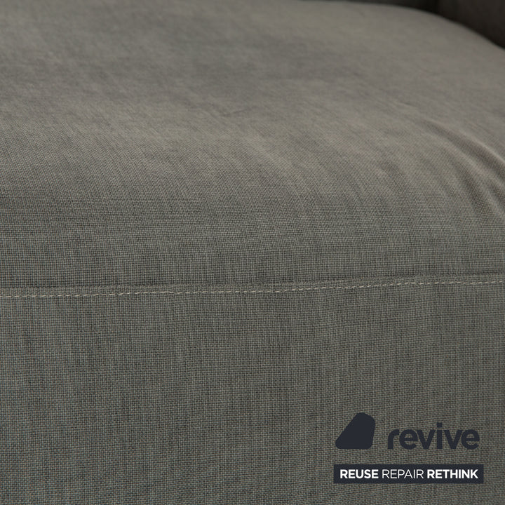 Canapé trois places Cassina Mex Cube en tissu gris bleu
