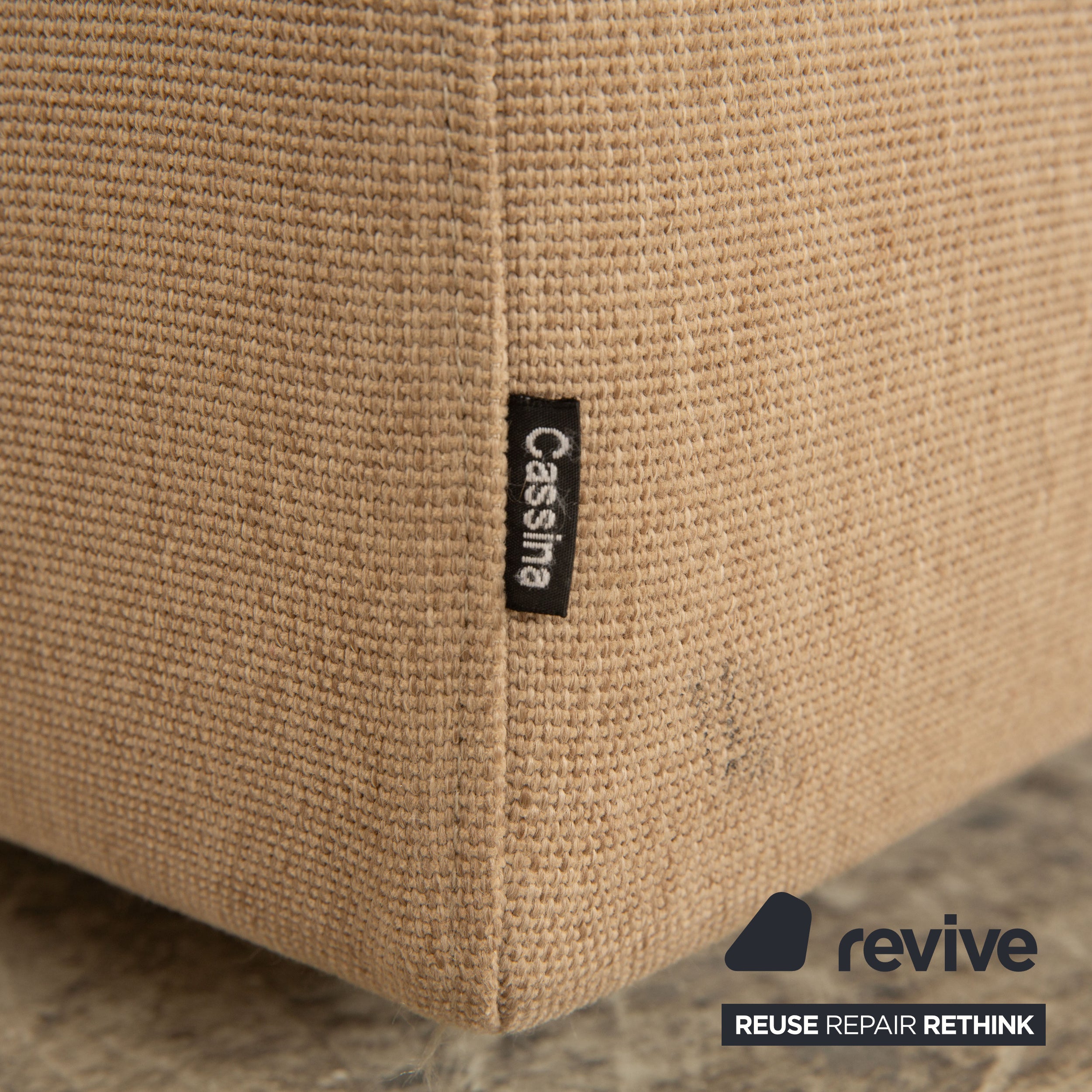 Cassina Miloe Fabric Stool Beige