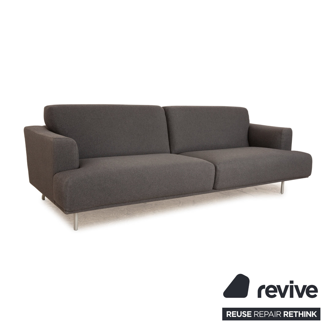 Cassina Nest Fabric Three Seater Grey Sofa Couch