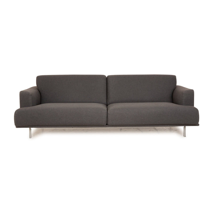 Cassina Nest Fabric Three Seater Grey Sofa Couch