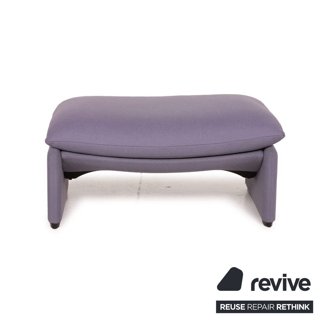 Cassina Portovenere fabric armchair purple incl. footstool