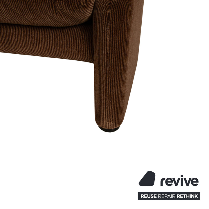 Cassina Stoff Hocker Braun Kastanie