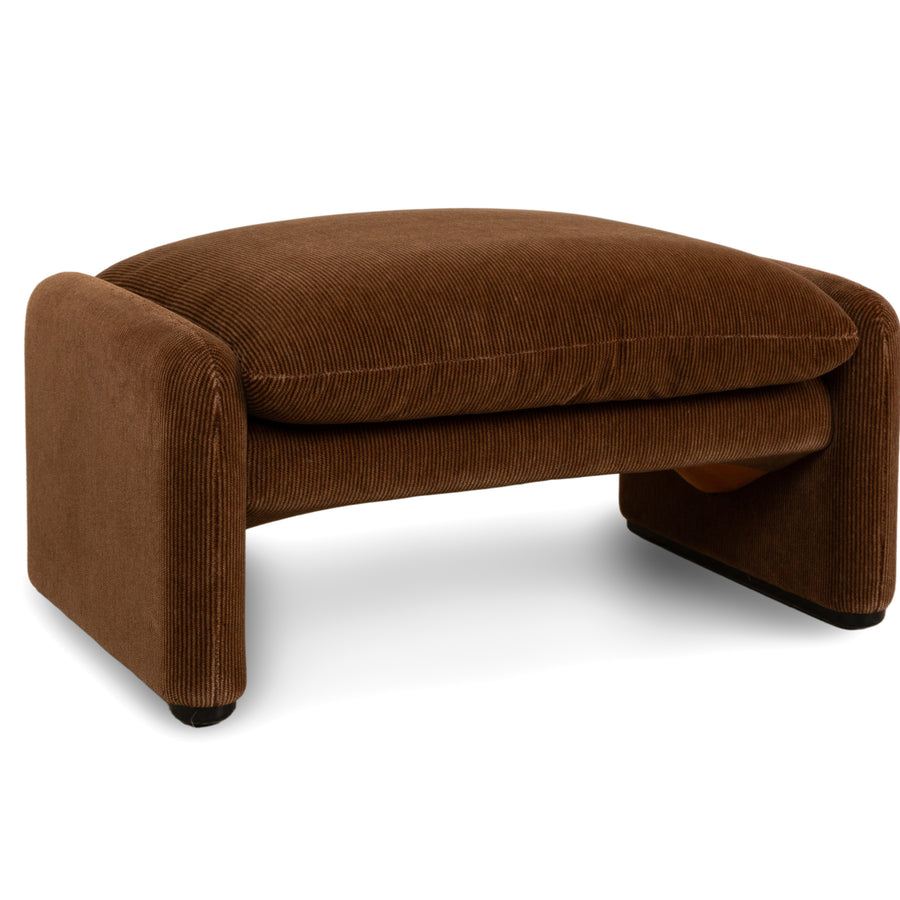 Cassina Stoff Hocker Braun Kastanie