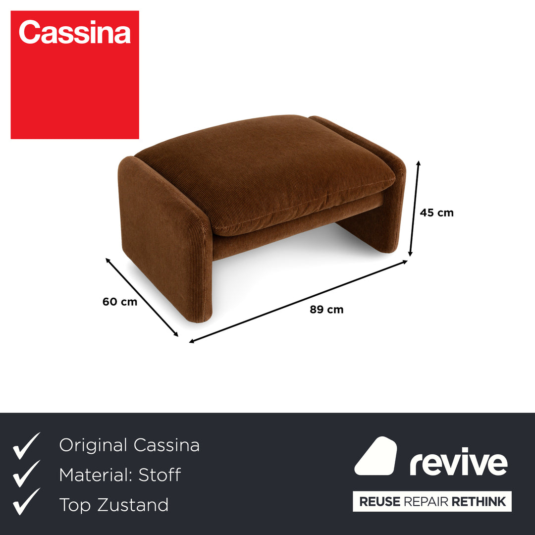 Cassina Stoff Hocker Braun Kastanie