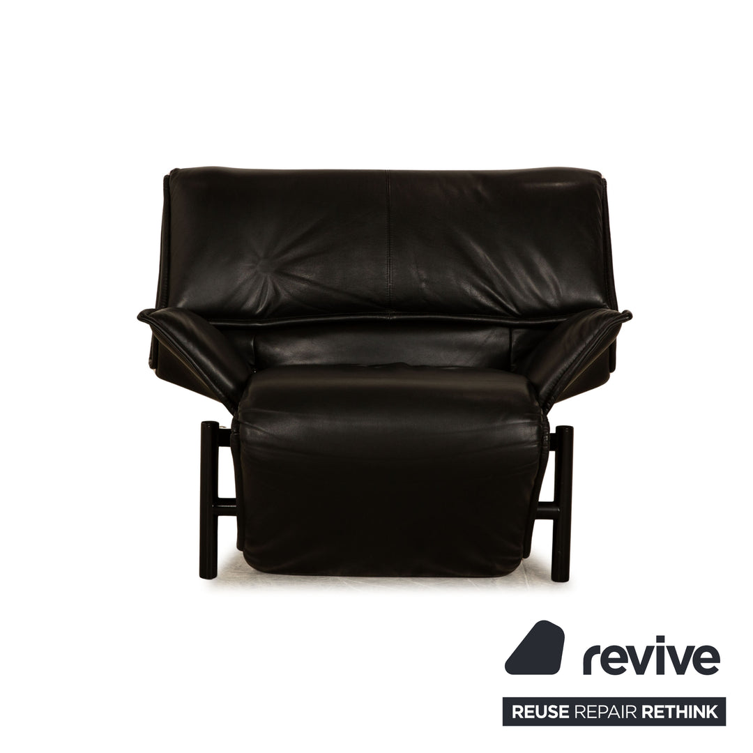 Fauteuil en cuir Cassina Veranda Noir fonction manuelle fonction relaxation