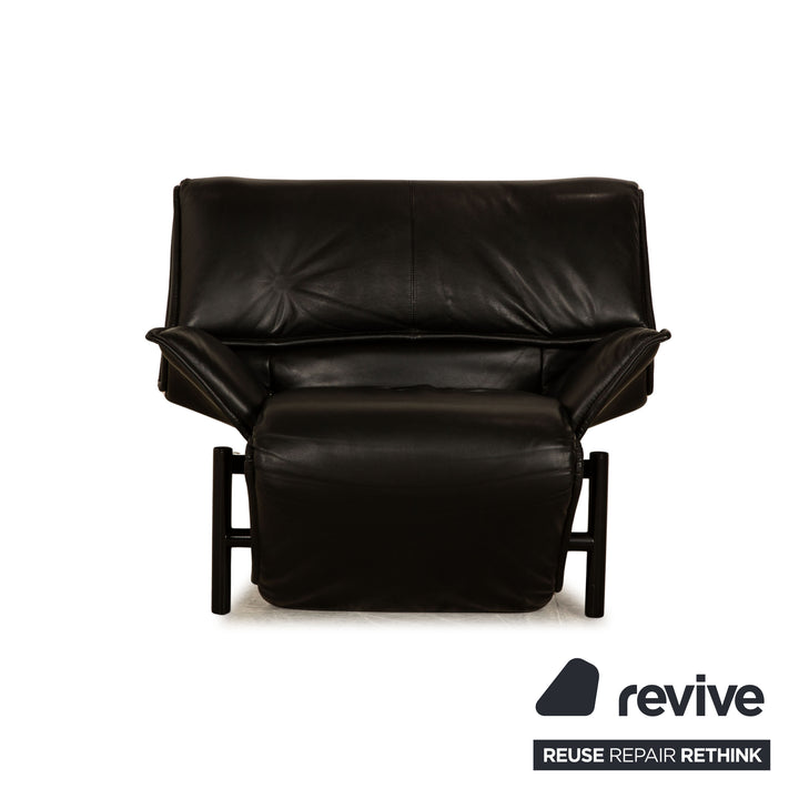Fauteuil en cuir Cassina Veranda Noir fonction manuelle fonction relaxation
