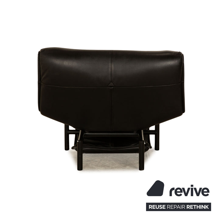 Fauteuil en cuir Cassina Veranda Noir fonction manuelle fonction relaxation