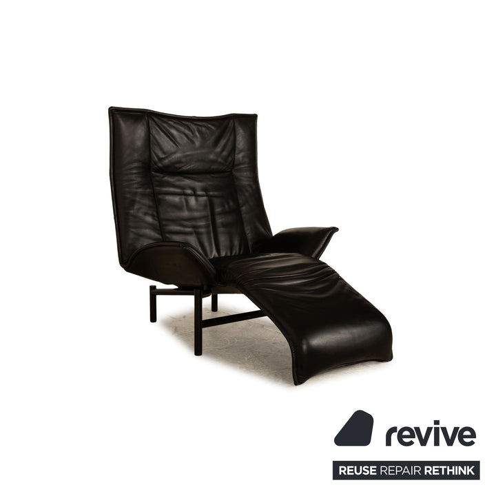 Cassina Veranda Leather Armchair Black manual function relaxation function