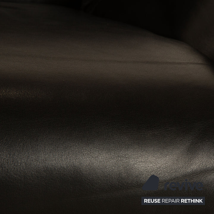 Fauteuil en cuir Cassina Veranda Noir fonction manuelle fonction relaxation