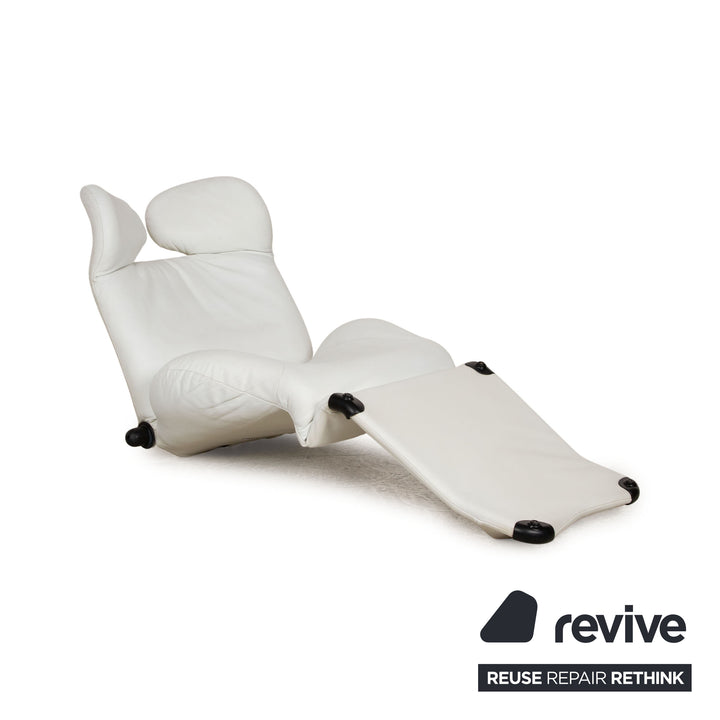 Cassina Wink fauteuil en cuir crème fonction manuelle