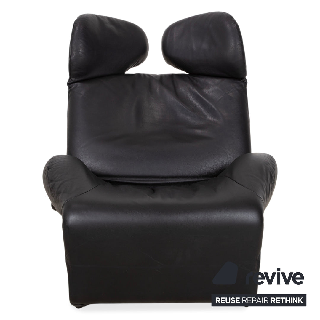 Cassina Wink Leder Sessel Schwarz Relaxfunktion Toshiyuki Kita