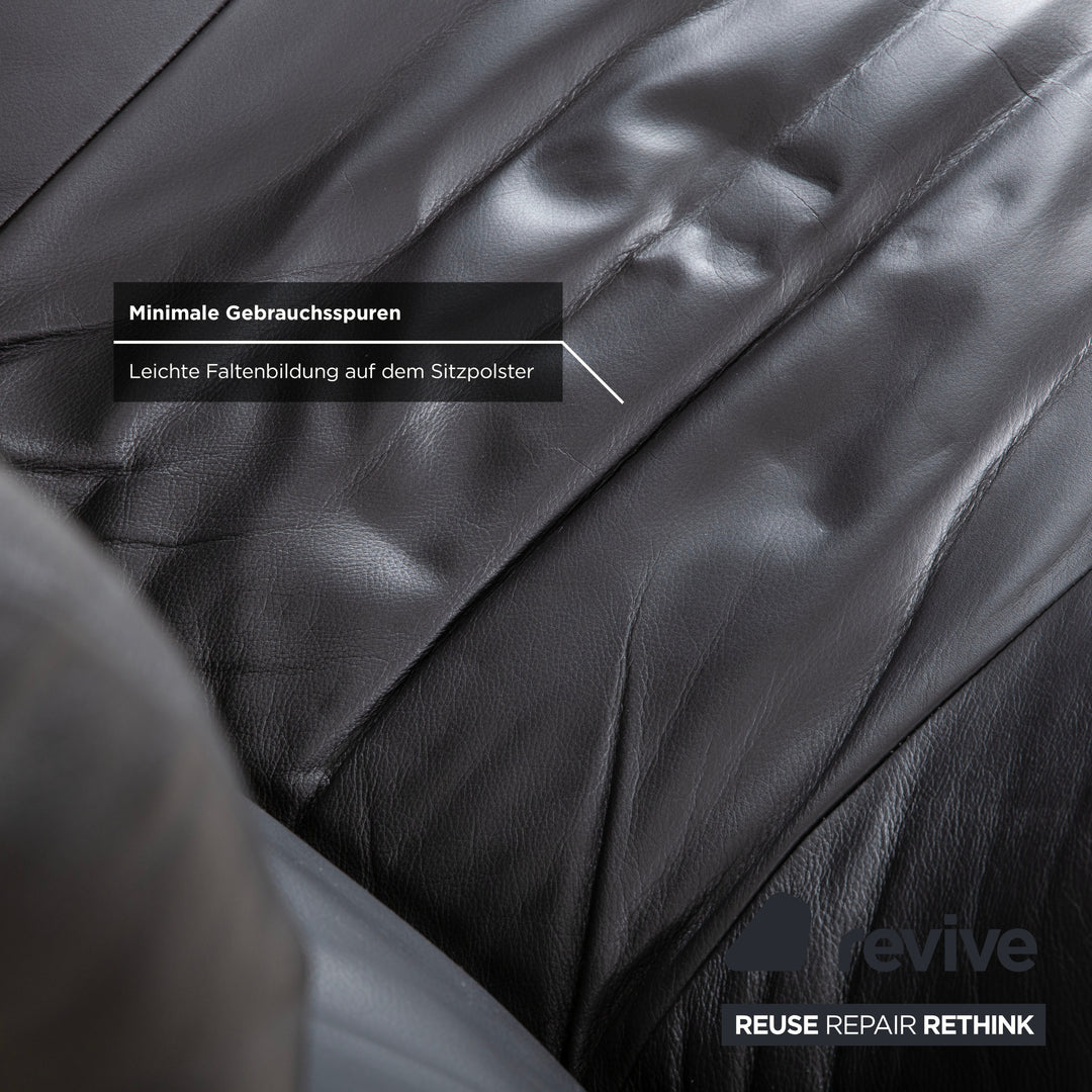 Cassina Wink Leder Sessel Schwarz Relaxfunktion Toshiyuki Kita