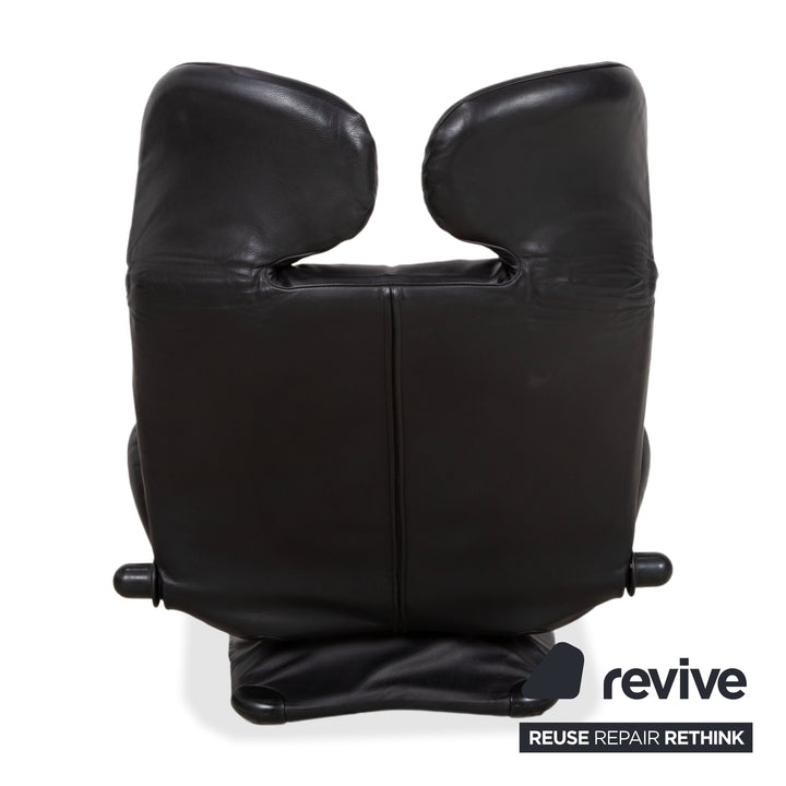 Cassina Wink Leder Sessel Schwarz Relaxfunktion Toshiyuki Kita