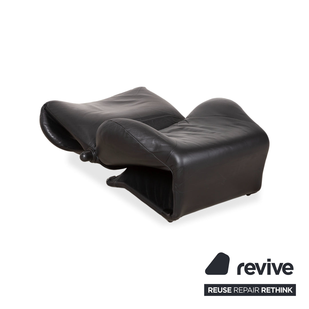 Cassina Wink Leder Sessel Schwarz Relaxfunktion Toshiyuki Kita