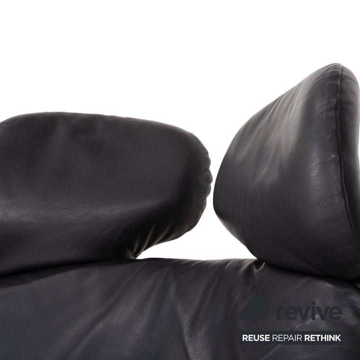 Cassina Wink Leder Sessel Schwarz Relaxfunktion Toshiyuki Kita