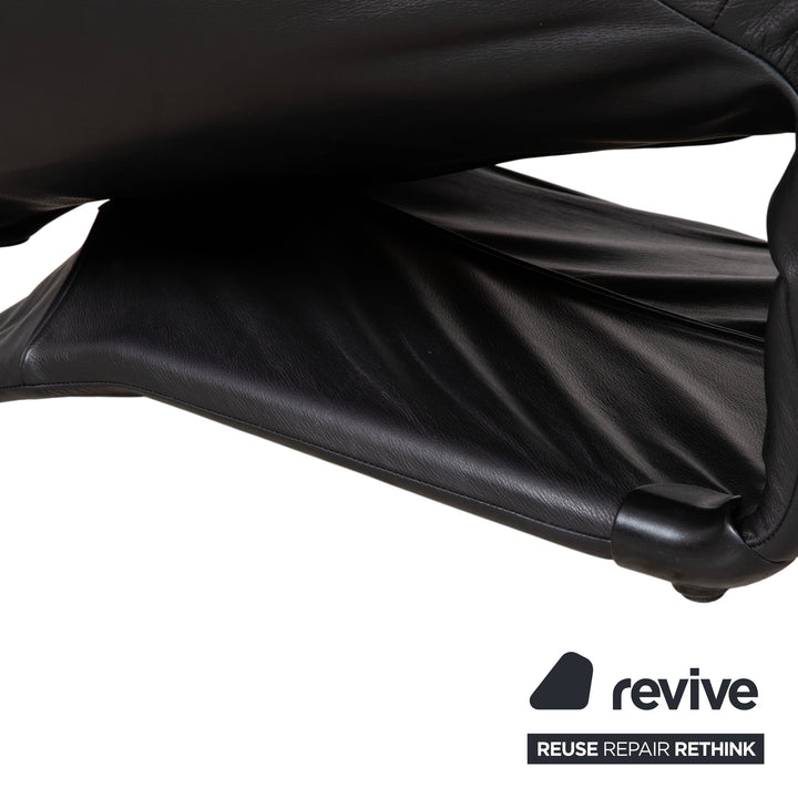 Cassina Wink Leder Sessel Schwarz Relaxfunktion Toshiyuki Kita