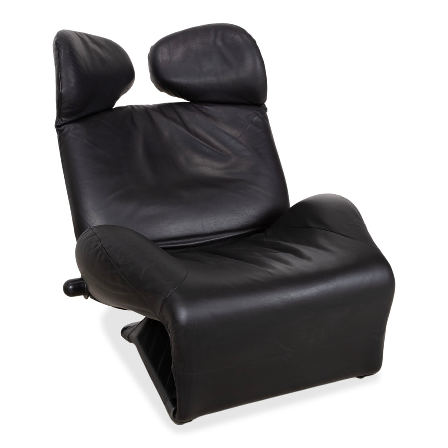 Cassina Wink Leder Sessel Schwarz Relaxfunktion Toshiyuki Kita