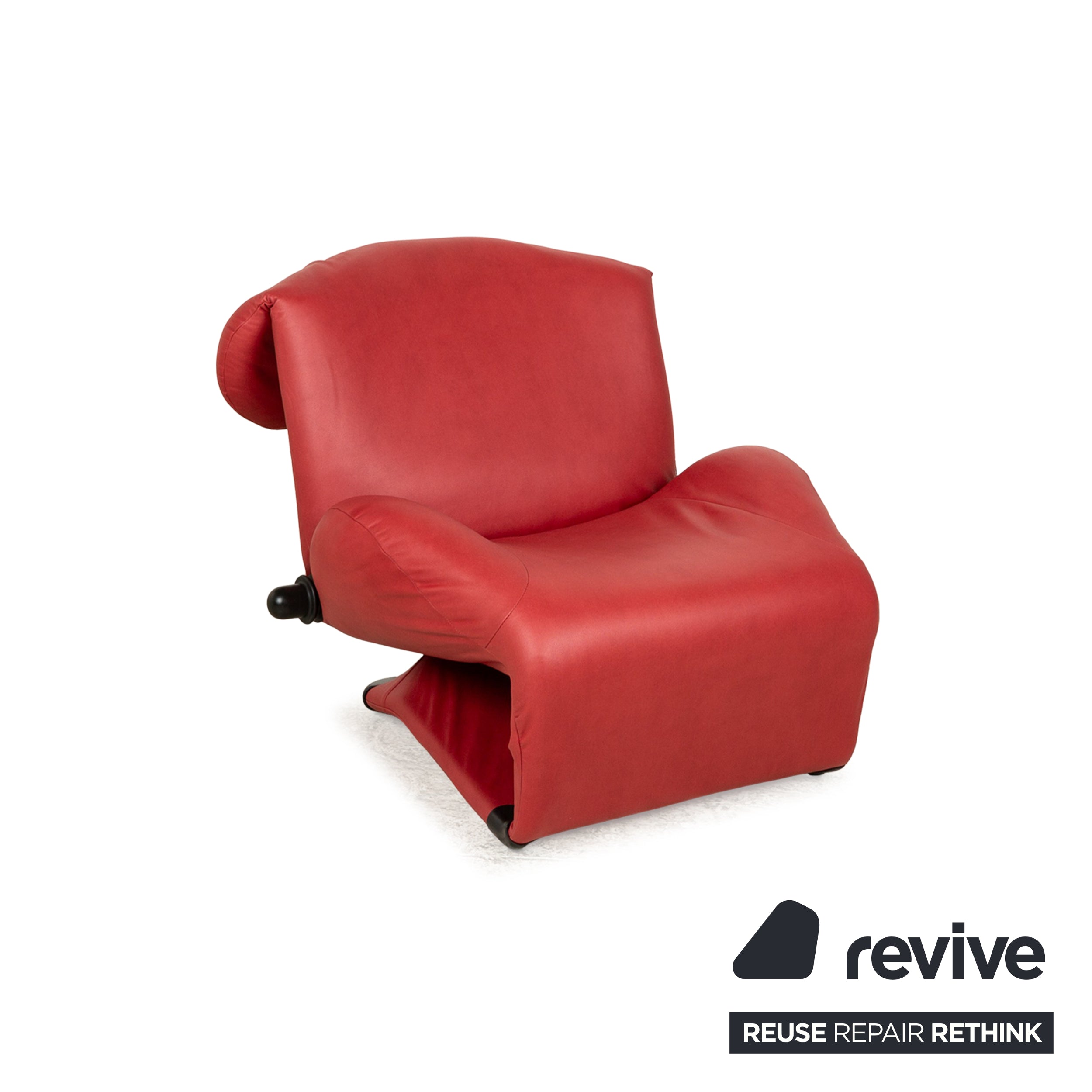 Cassina Wink armchair red vegan leather (GAVIN 107) fabric manual function new cover