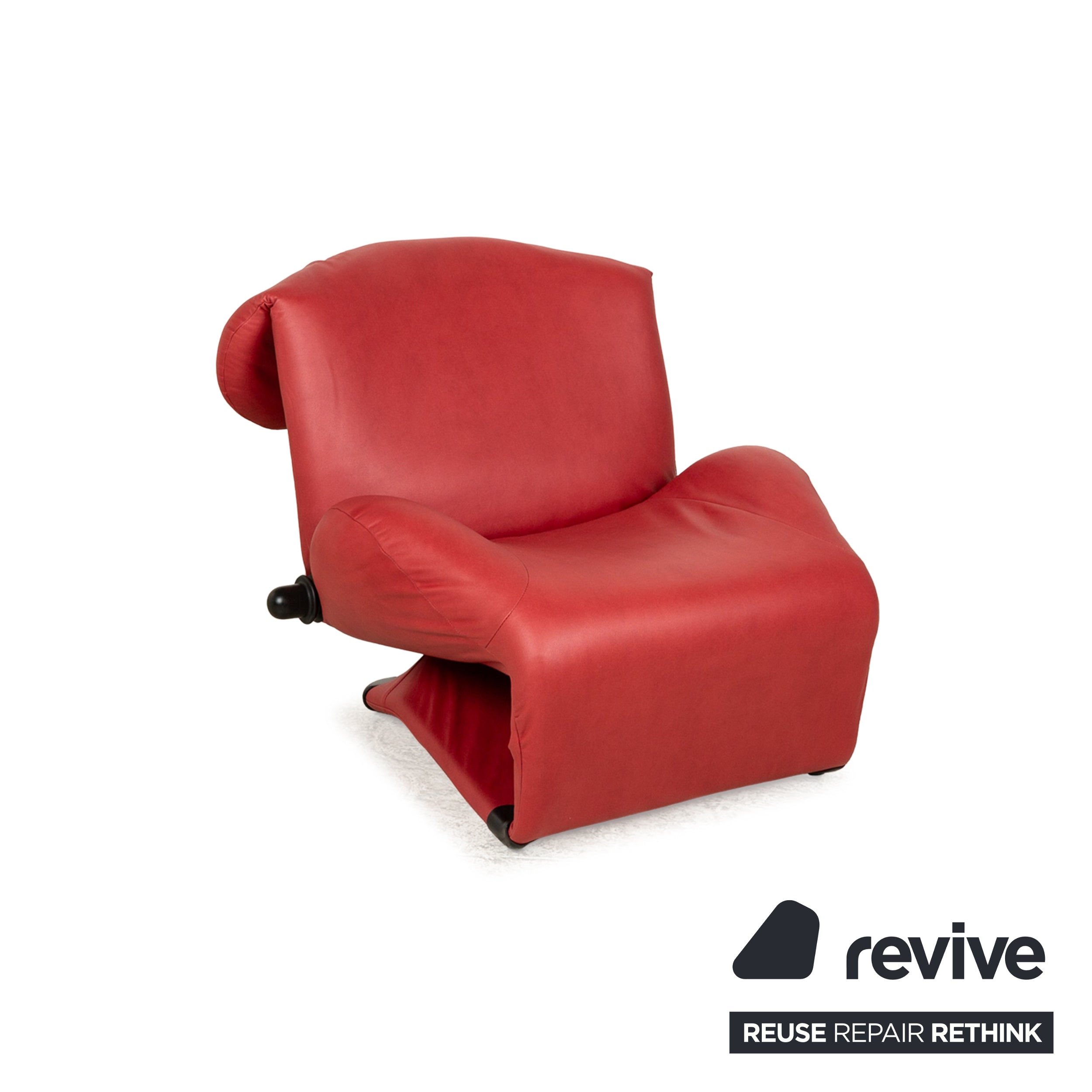 Cassina Wink armchair vegan leather (GAVIN 107) red manual function reupholstery