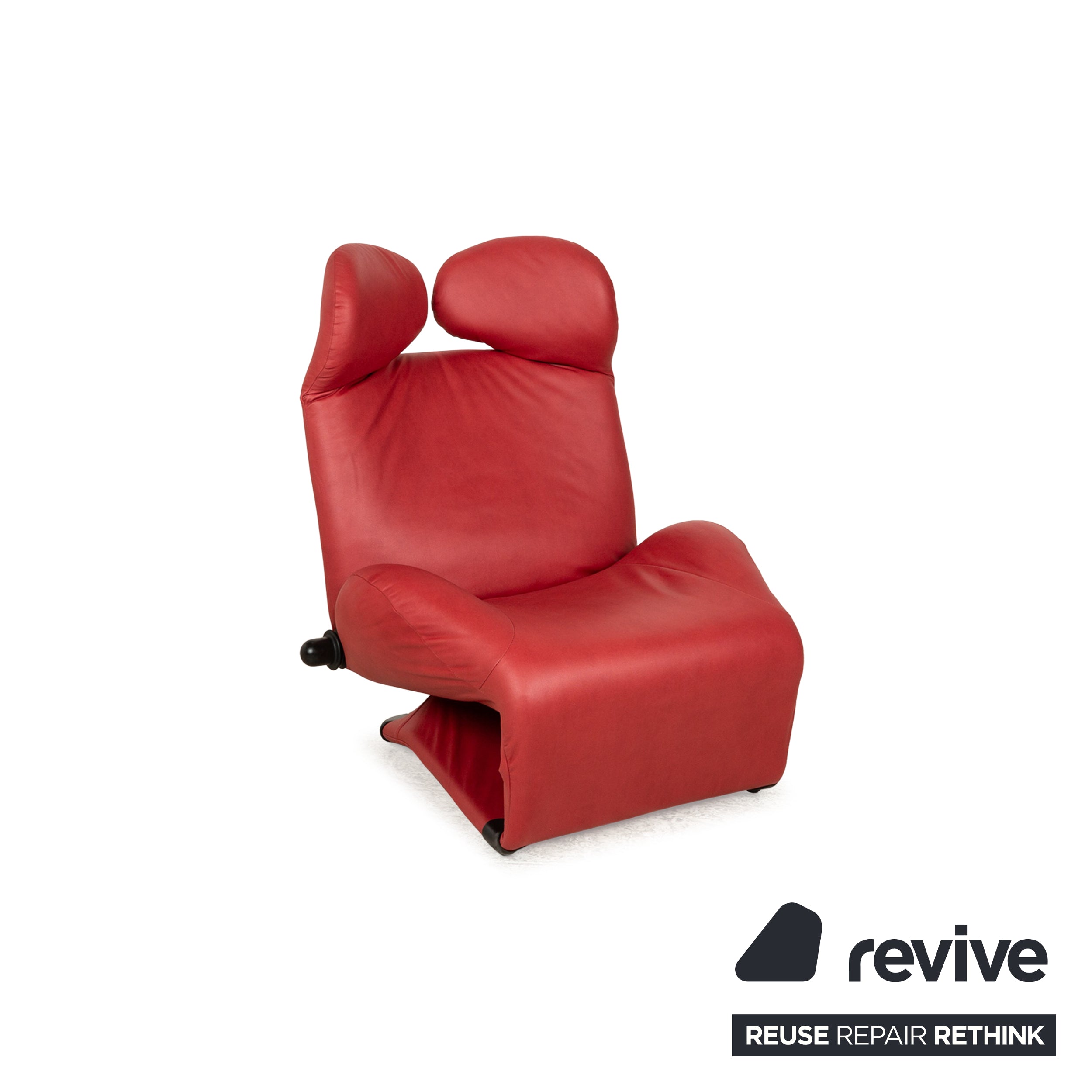 Cassina Wink armchair red vegan leather (GAVIN 107) fabric manual function new cover