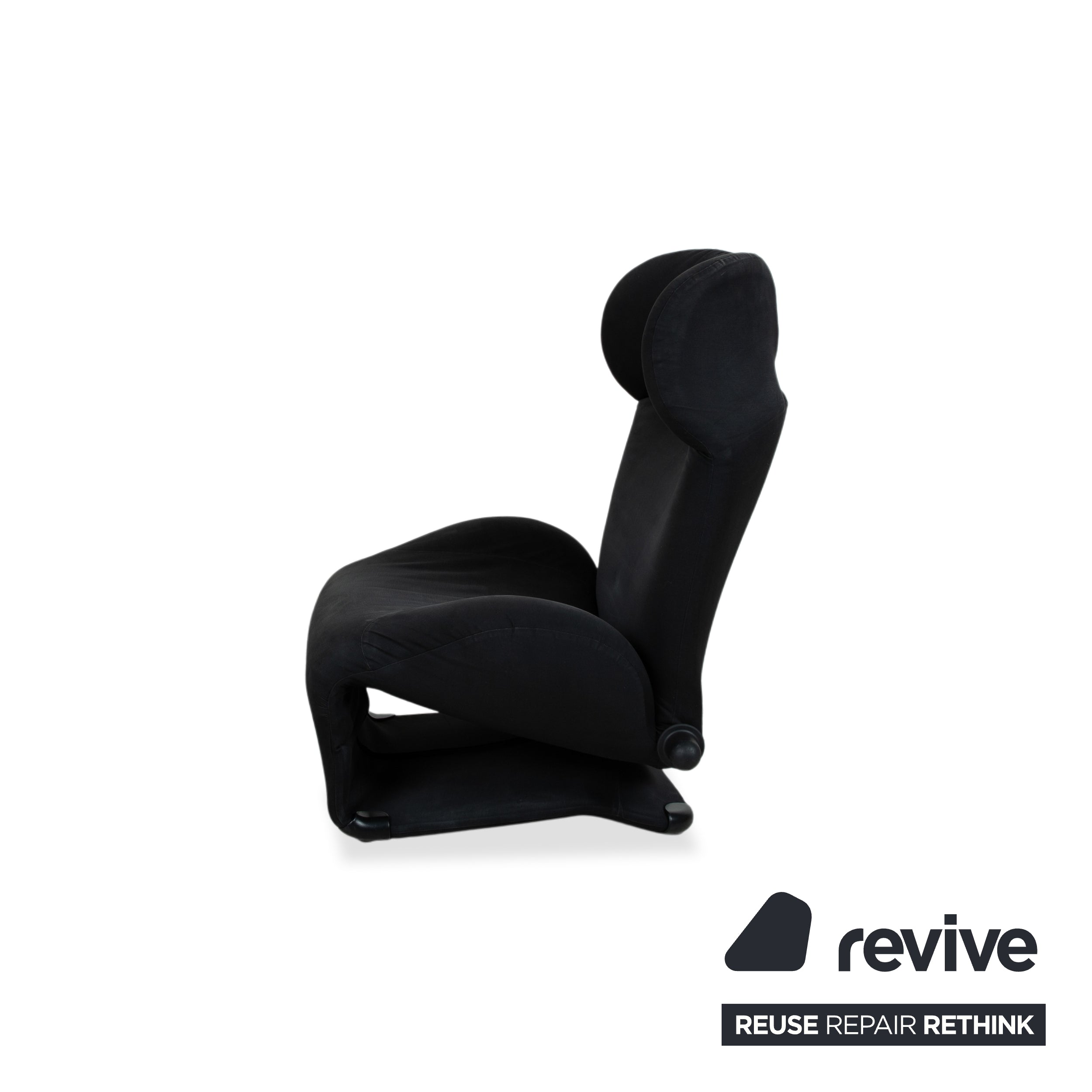 Cassina Wink Sessel Stoff Schwarz Manuelle Funktion