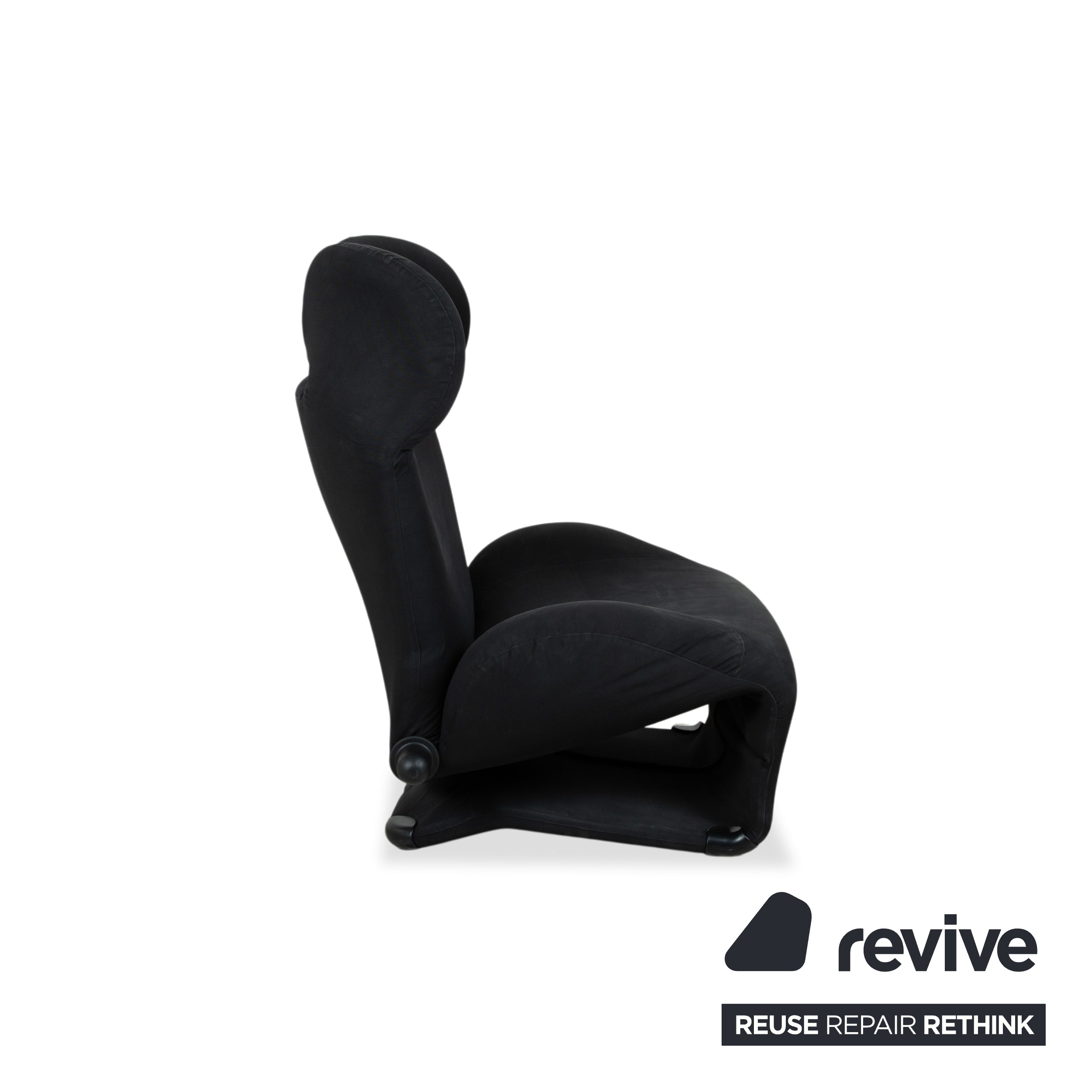 Cassina Wink Sessel Stoff Schwarz Manuelle Funktion
