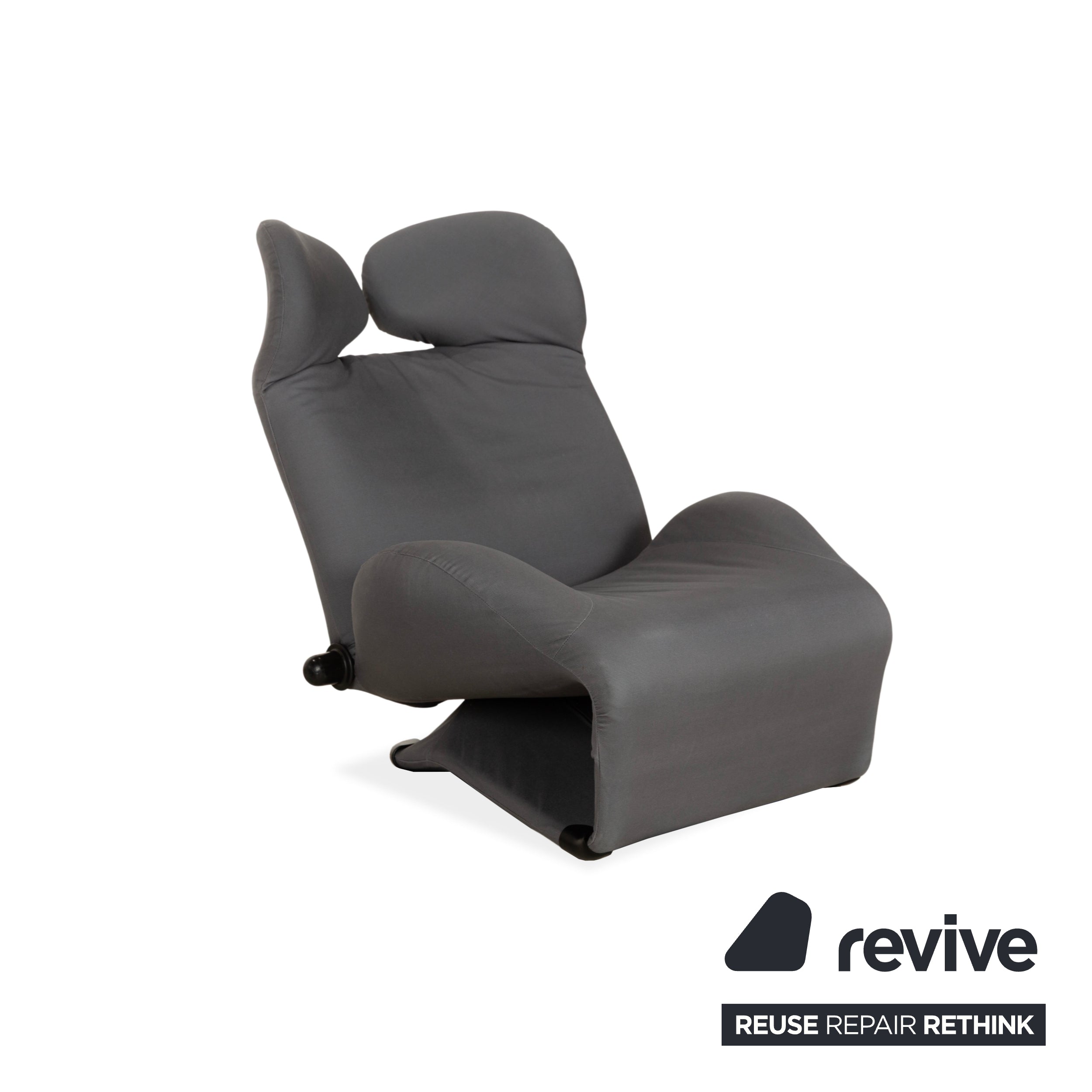 Cassina Wink fabric armchair grey manual function