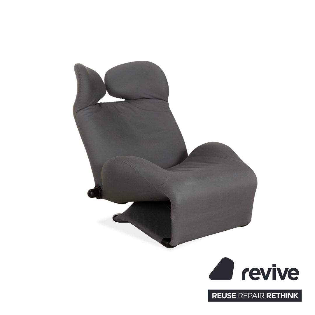 Cassina Wink Stoff Sessel Grau manuelle Funktion