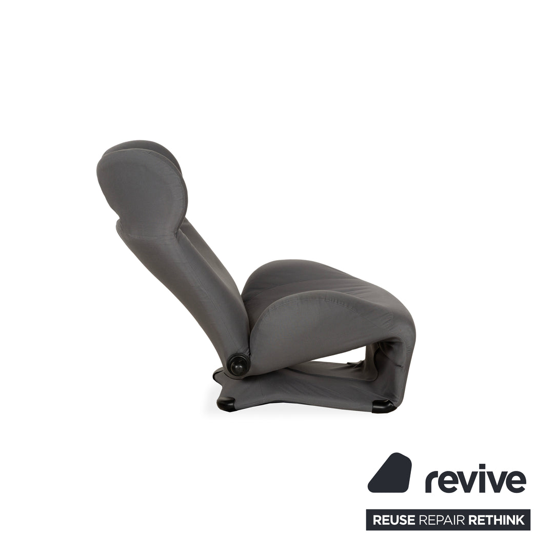 Cassina Wink Stoff Sessel Grau manuelle Funktion