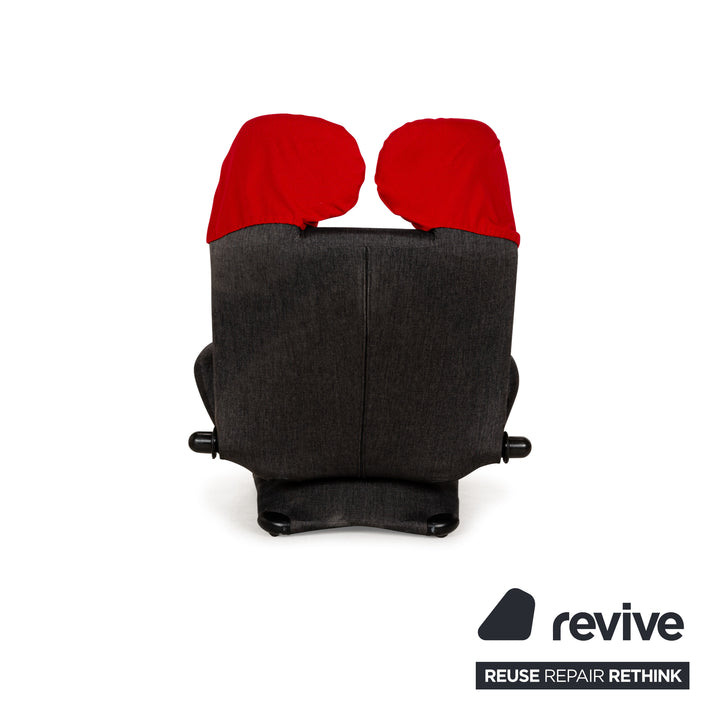 Cassina Wink Stoff Sessel Grau Rot manuelle Funktion