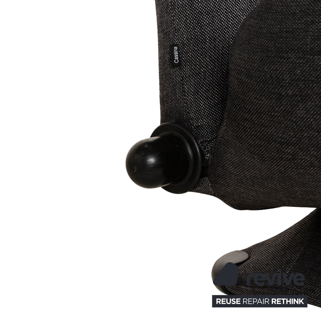 Cassina Wink Stoff Sessel Grau Rot manuelle Funktion