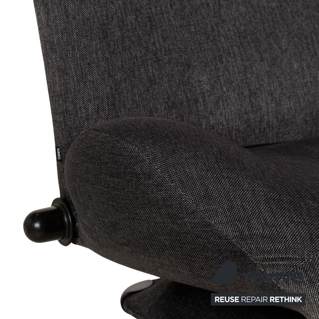Cassina Wink Stoff Sessel Grau Rot manuelle Funktion