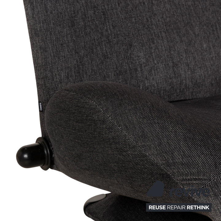 Cassina Wink Stoff Sessel Grau Rot manuelle Funktion