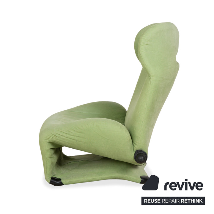 Cassina Wink fabric armchair, green, manual function