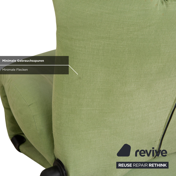 Cassina Wink fabric armchair, green, manual function