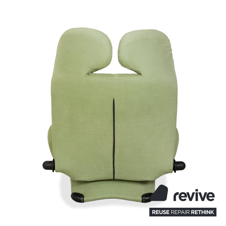 Cassina Wink fabric armchair, green, manual function