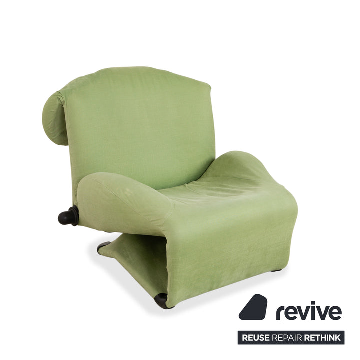 Cassina Wink fabric armchair, green, manual function