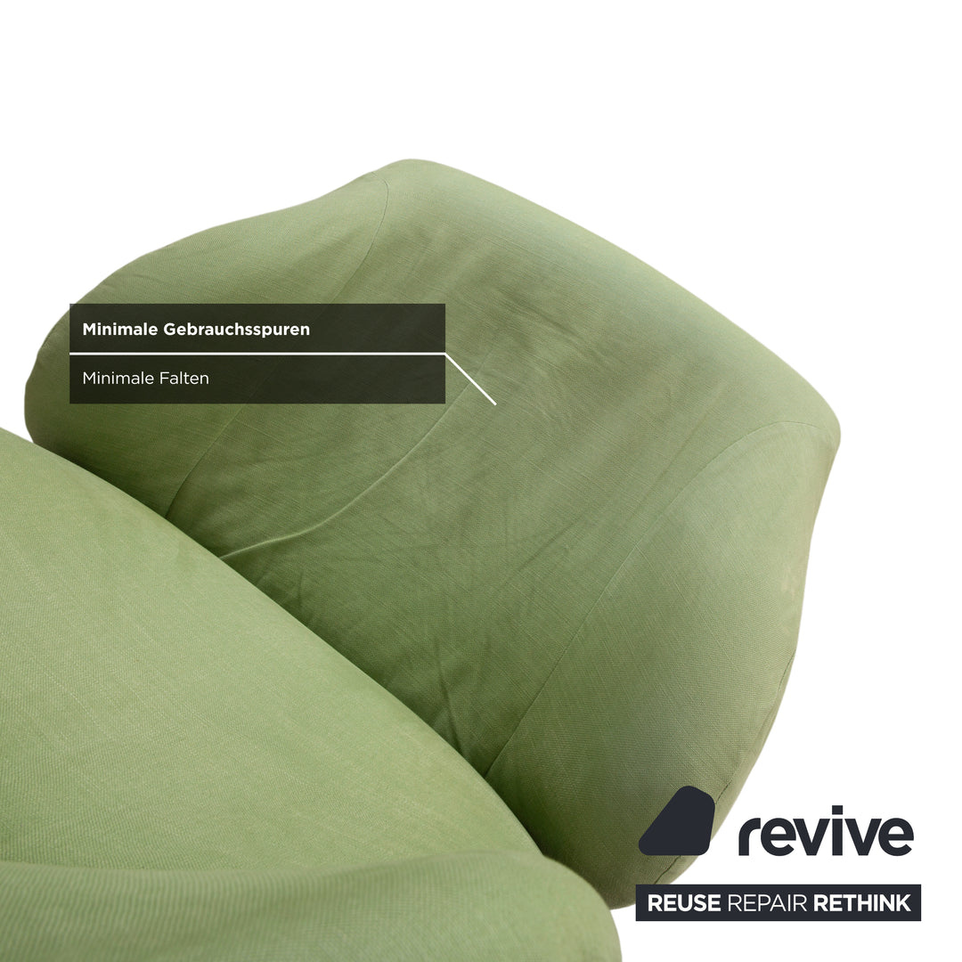 Cassina Wink fabric armchair, green, manual function