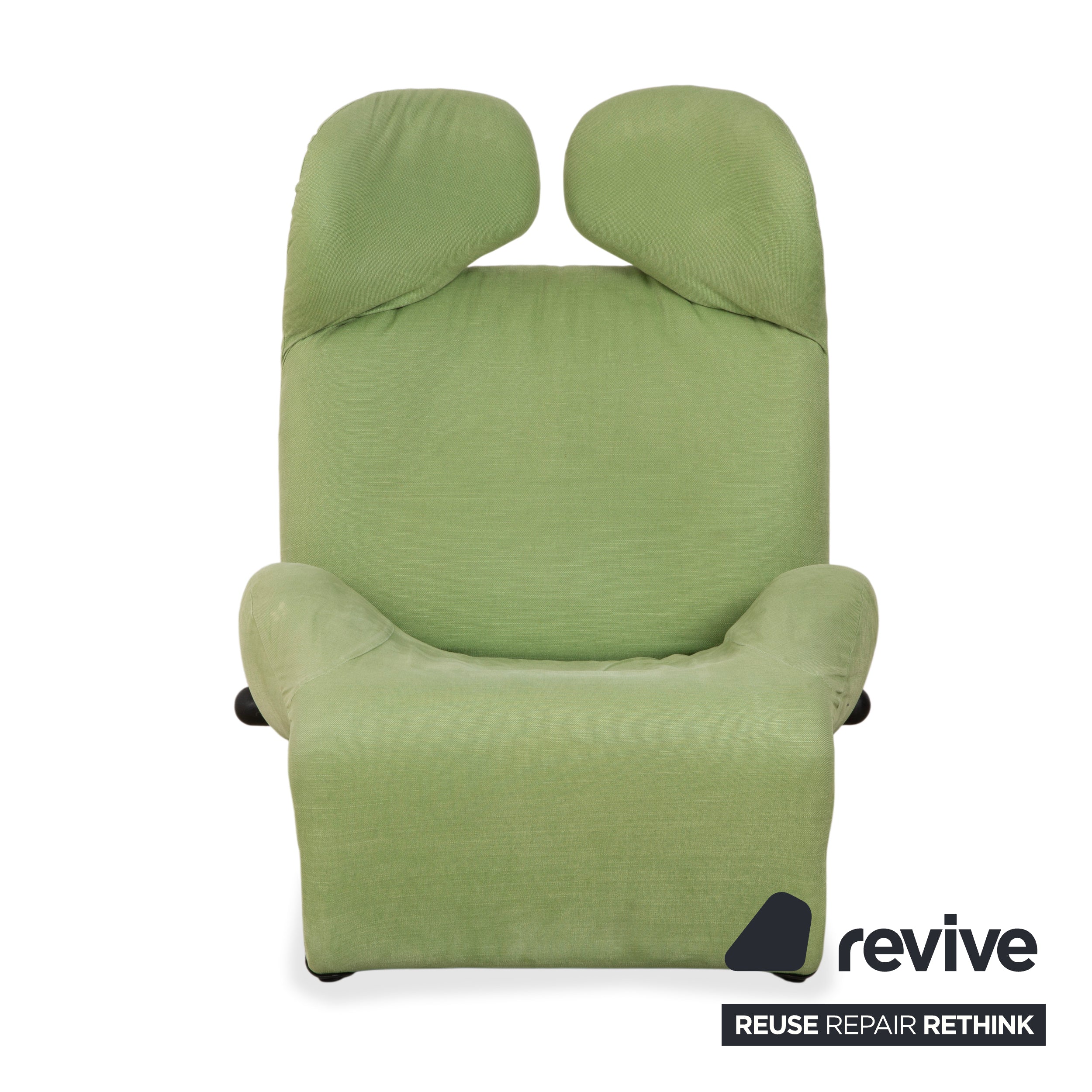 Cassina Wink fabric armchair, green, manual function